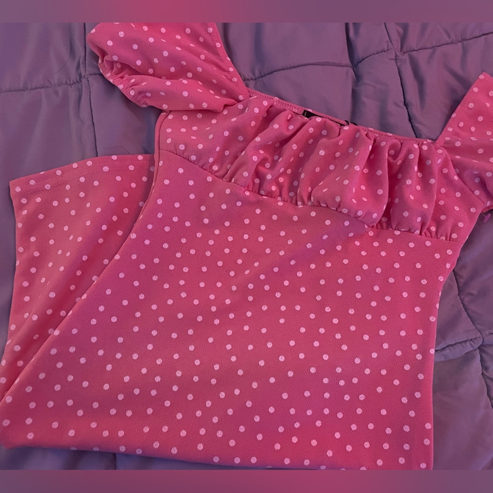 NWT pink polka dot dress size 4